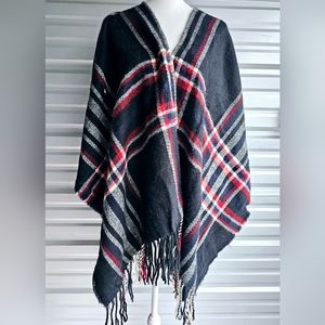 Classic Plaid Ruana Wrap